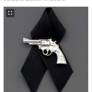 Rare Vintage Mignon Faget “Stop the Shooting" Sterling Silver Gun Pendant